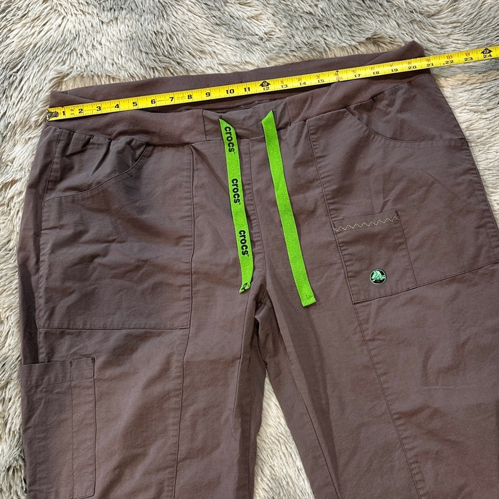 CROCS Gray with Neon Green Trim - Picture 4 of 7